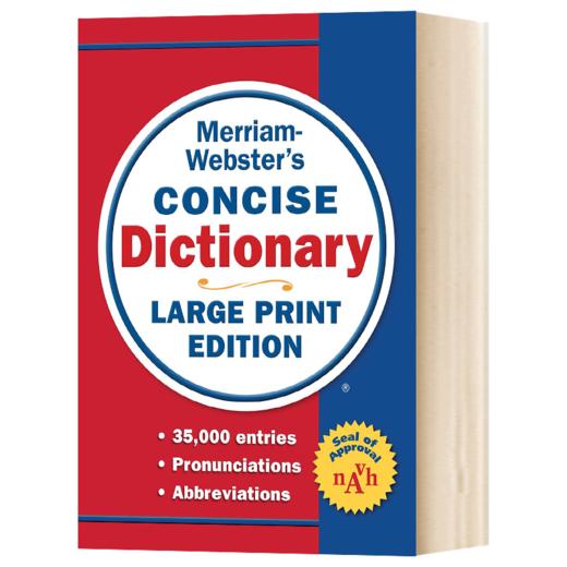 韦氏简明词典 英文原版 Merriam-Webster’s Concise Dictionary Large Print Edition 大字版 英文版 进口英语书籍 商品图1