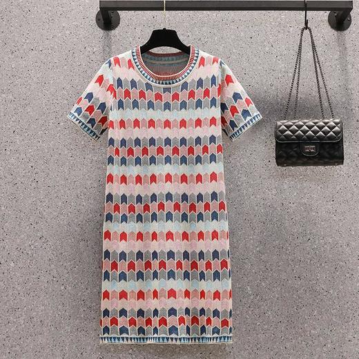 黛唯梵大码女装夏季新款胖妹妹气质甜美法式宽松显瘦遮肚时髦连衣裙 商品图1