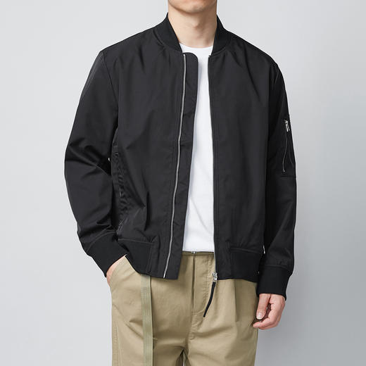 2021秋季新款棒球领飞行员夹克外套男士青年帅气上衣休闲棒球服潮8589 商品图0