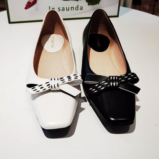 莱尔斯丹平跟蝴蝶结方头浅口单鞋女2M17104 商品图5