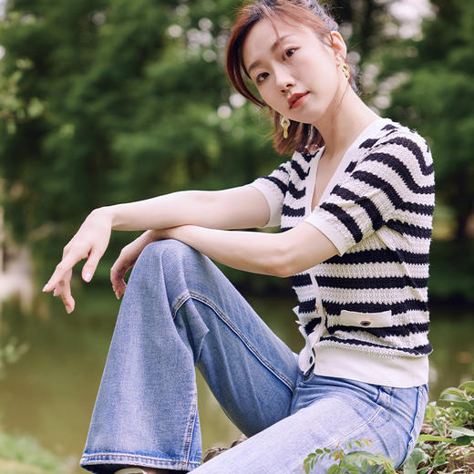 水云间22年夏商旅系列条纹开衫12220968 商品图2