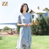 佐尔美夏季新款 桑蚕丝真丝乔其连衣裙女E12LS83 商品缩略图3