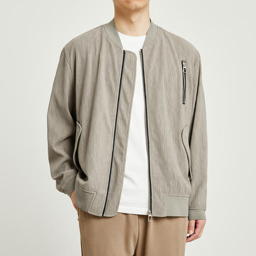 墨麦客男装2022春秋季新款男士休闲棒球领夹克宽松外套茄克80311 商品图2