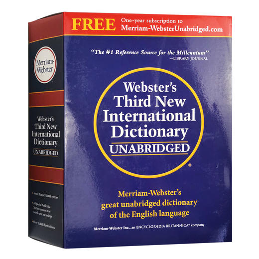 麦林韦氏国际词典 第三版 英文原版 Webster's Third New International Dictionary 韦氏字典辞典英语学习工具书 英文版原版书籍 商品图1