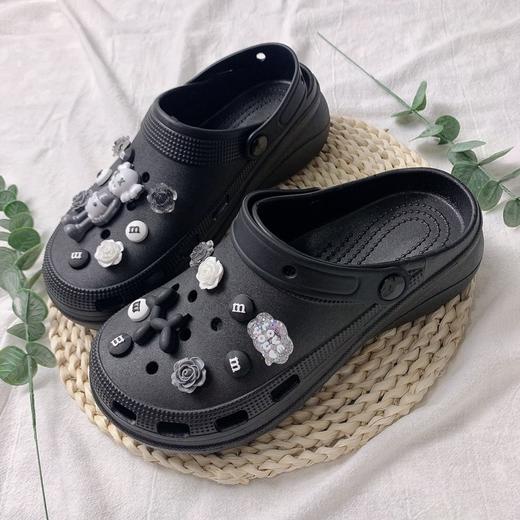 洞洞鞋女夏季外穿厚底时尚气球狗卡通公仔熊松糕增高防滑沙滩凉鞋七夕情人节 商品图5