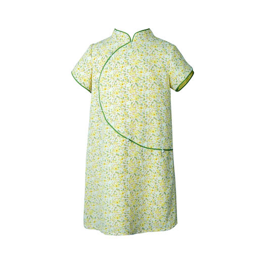 团团圈流莺雪纺碎花旗袍 商品图5