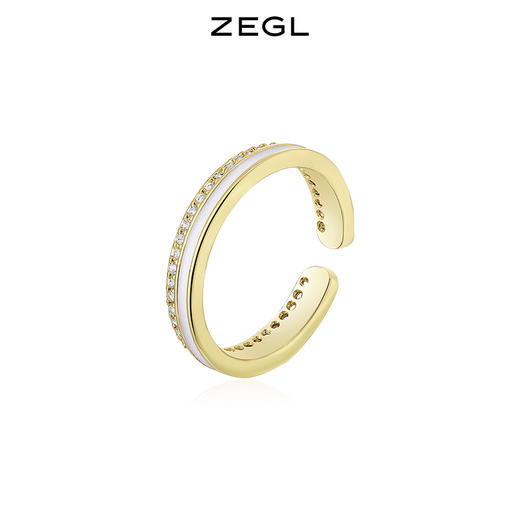 ZEGL几何戒指女设计小众高级感指环时尚个性复古开口可调节食指戒 商品图8
