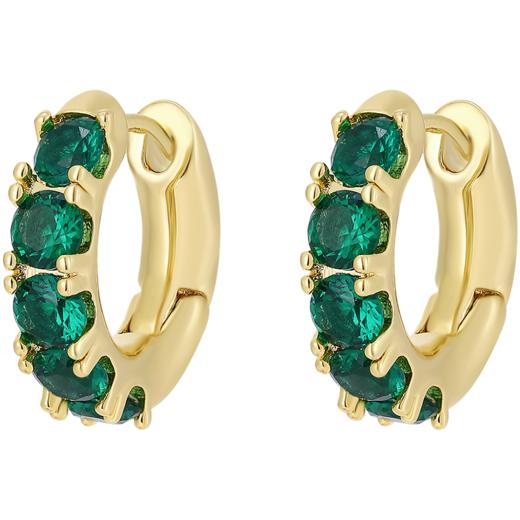 ZEGL祖母绿C型耳环女小众设计感高级耳钉2022年新款潮耳扣耳饰品 商品图5