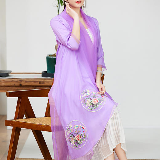 新款改良，刺绣旗袍中国风外披宽松外搭OG-6336 商品图0