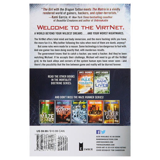 【中商原版】Eye of Minds The Mortality Doctrine Book One 英文原版 心灵的眼睛  James Dashner 商品图1