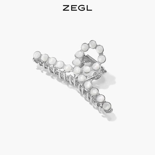 ZEGL金属抓夹女后脑勺大号设计感小众气质人造猫眼石发饰夏季头饰 商品图1