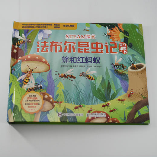 STEAM探索 法布尔昆虫记互动立体书 蜂和红蚂蚁 3-6岁儿童科普启蒙书 幼儿启蒙绘本 3D互动探索纸上昆虫博物课 商品图2