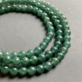 高冰种湖水绿翡翠珠串108珠