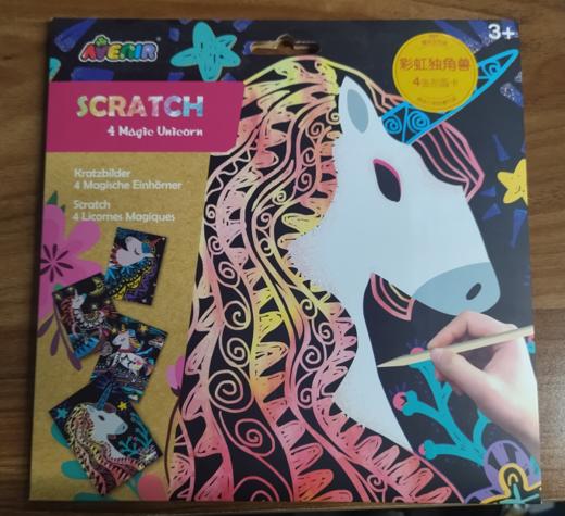 艾维尼DIY彩色线条刮刮画-彩虹独角兽 CH1545 商品图0