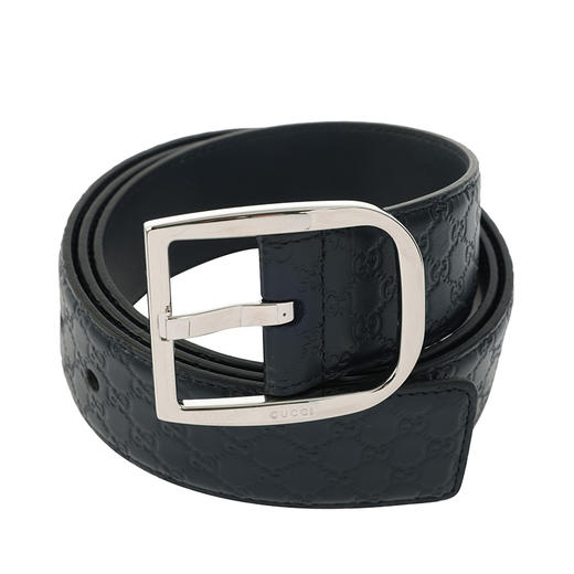 Gucci 古驰男士老花针扣 4cm宽 真皮+拼皮腰带 10329 商品图12