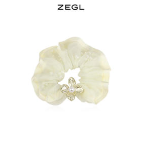 ZEGL花朵人造珍珠大肠发圈女头绳后脑勺高级感简约气质头饰发饰品