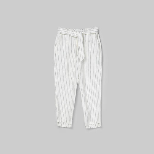 【经典款】【商场同款】麦檬秋条纹时尚休闲锥形裤5997254071 商品图0