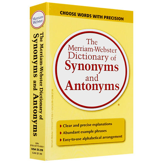 韦氏英语同义词反义词词典字典韦小黄英文原版Merriam Webster Dictionary of Synonyms and Antonyms搭word power英语小绿小白书 商品图1