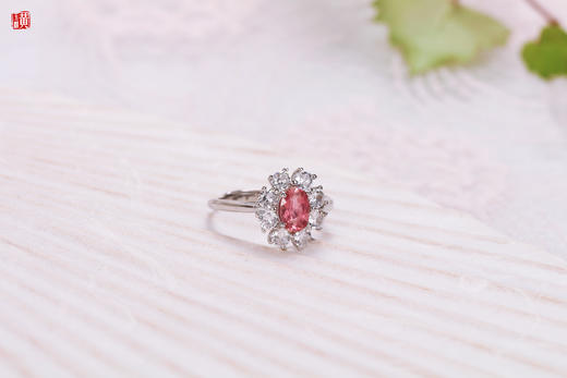 [ 初见 ]  粉碧玺银镶戒指 | 甜蜜樱花粉，温柔缱绻，火彩耀眼 商品图1