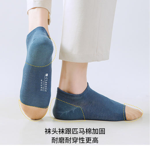 【Classic】竹纤维经典款男袜  商务袜 中筒袜 船袜（3双） 商品图7