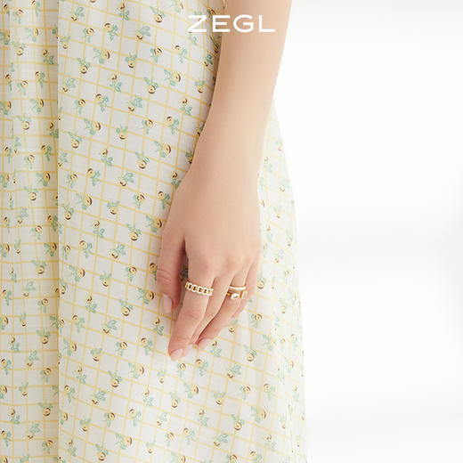 ZEGL几何戒指女设计小众高级感指环时尚个性复古开口可调节食指戒 商品图10