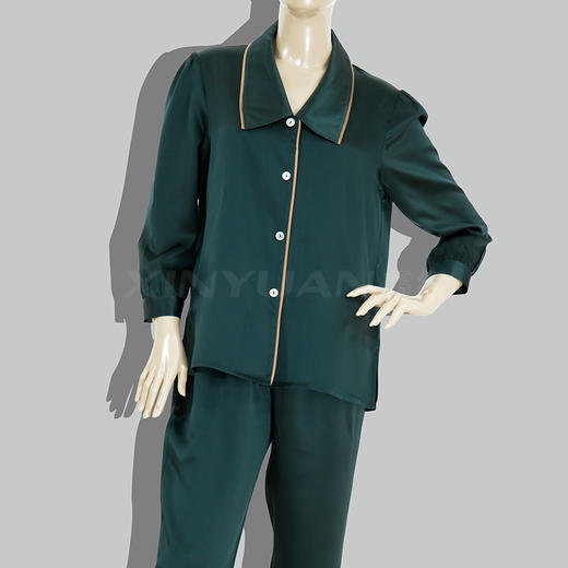 鑫缘 真丝女长袖睡衣套 HD2007 商品图0