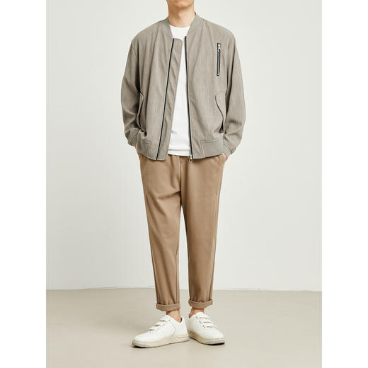 墨麦客男装2022春秋季新款男士休闲棒球领夹克宽松外套茄克80311 商品图3