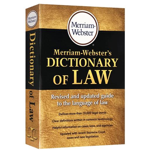 韦氏法律词典 英文原版字典 Merriam Webster's Dictionary of Law 英文版韦氏英英词典 进口工具书正版 商品图1