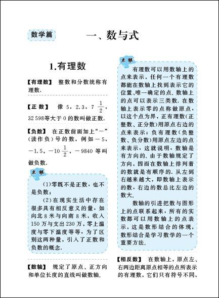 常备数理化生公式定理通初中版】 初一初二初三公式定理口袋随查速 商品图4