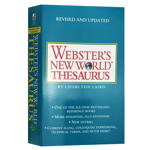 韦氏新世界英语同义词词典 英文原版 Webster's New World Thesaurus 英文版美语字典 英语学习工具书 可搭英英韦氏词典字典韦小绿 商品图0