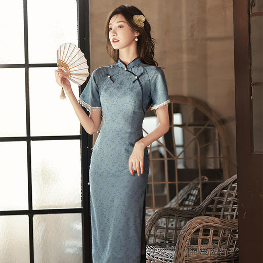 复古优雅，时尚少女中国风改良旗袍连衣裙YT-2556 商品图3