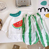 黛唯梵儿童套装2022夏新款男女童装短t恤休闲上衣宝宝长裤防蚊裤两件套 商品缩略图2