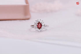 [ 莫吉托 ]  粉红碧玺银镶戒指 | 浪漫粉红，像杯中摇晃的红酒，醇厚热烈，艳绝一方