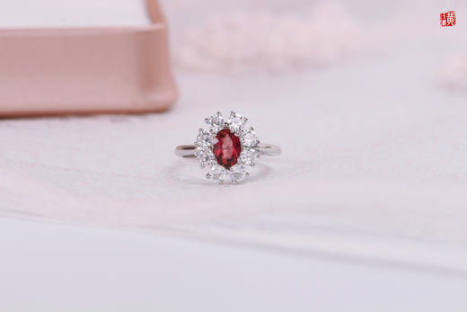 [ 莫吉托 ]  粉红碧玺银镶戒指 | 浪漫粉红，像杯中摇晃的红酒，醇厚热烈，艳绝一方 商品图0