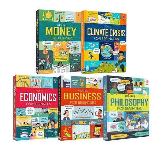 Usborne for Beginners 5册 读懂金融经济商业哲学气候 百科书 商品图0