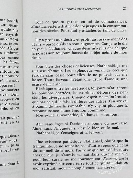 【中商原版】【法国法文版】安德烈·纪德：人间食粮 法文原版 Les nourritures terrestres 法文文学 商品图4