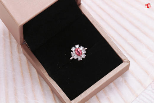 [ 初见 ]  粉碧玺银镶戒指 | 甜蜜樱花粉，温柔缱绻，火彩耀眼 商品图4