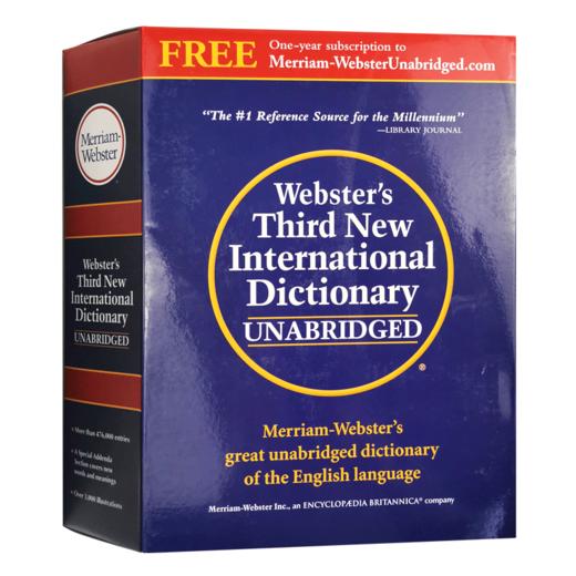 麦林韦氏国际词典 第三版 英文原版 Webster's Third New International Dictionary 韦氏字典辞典英语学习工具书 英文版原版书籍 商品图4