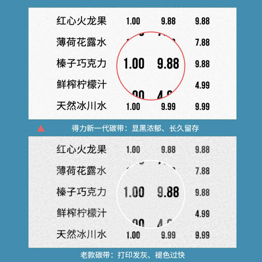 得力81526T-10普通蜡基碳带套装(黑)(盒) 商品图1