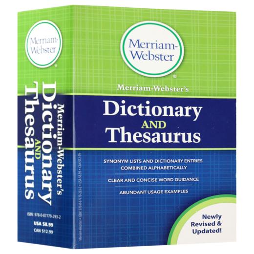 韦氏同义词字典 英文原版 Merriam-Webster's Dictionary and Thesaurus 新版 英文版词典工具书 进口原版英语词汇学习书籍 商品图3