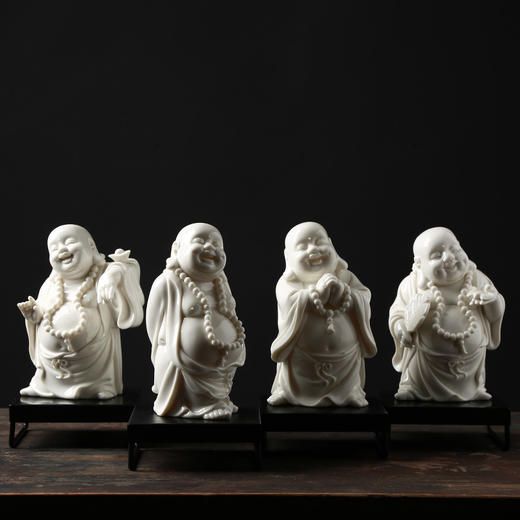 德化白瓷 《四喜临门系列》鸡翅木底座 苏巧龙大师作品 商品图1