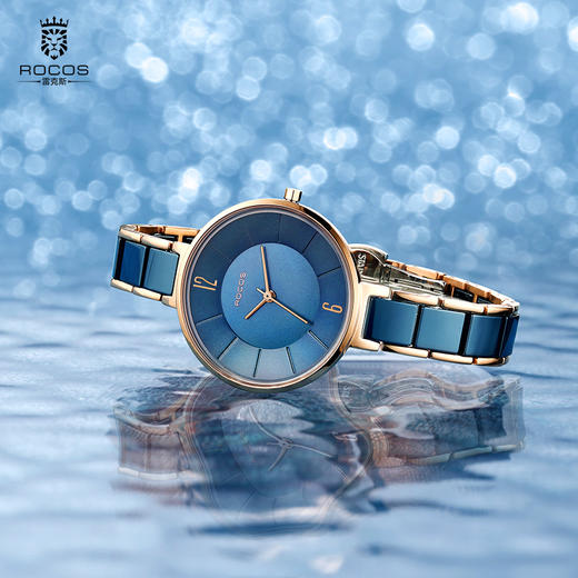 【 李彩桦代言 节日超优惠 】雷克斯轻奢小众  陶瓷女士手表  简约气质百搭  下单即送钛钢手镯 商品图4