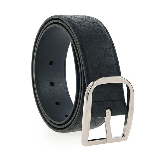 Gucci 古驰男士老花针扣 4cm宽 真皮+拼皮腰带 10329 商品图14