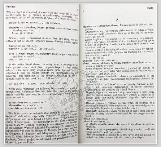 韦氏英语同义词反义词词典字典韦小黄英文原版Merriam Webster Dictionary of Synonyms and Antonyms搭word power英语小绿小白书 商品图3