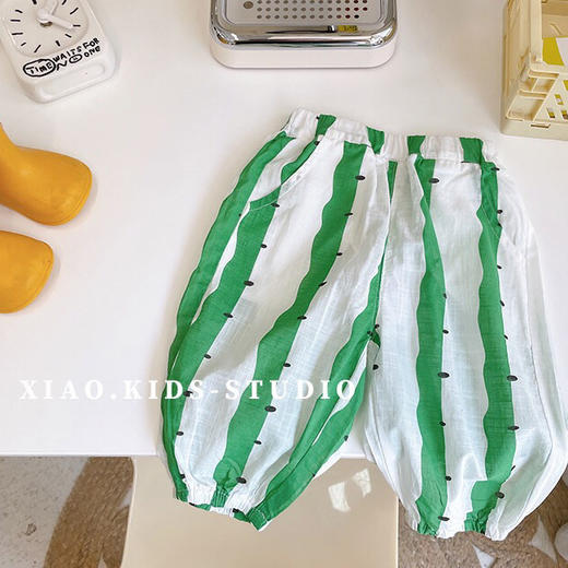 黛唯梵儿童套装2022夏新款男女童装短t恤休闲上衣宝宝长裤防蚊裤两件套 商品图8