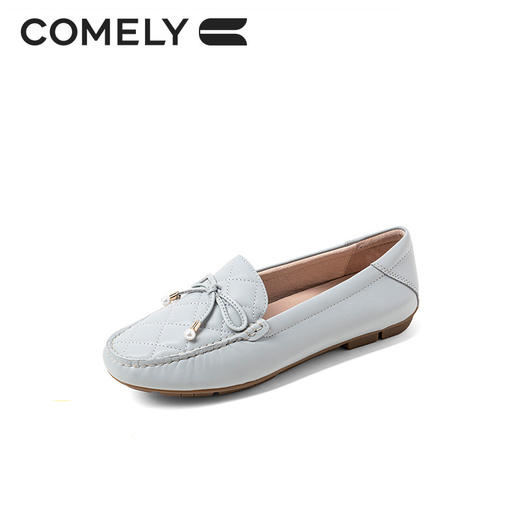 康莉软羊皮平底豆豆鞋一脚蹬KJH16322 商品图4