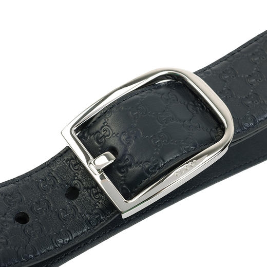 Gucci 古驰男士老花针扣 4cm宽 真皮+拼皮腰带 10329 商品图13