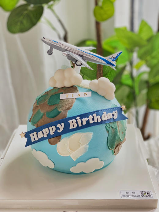 环游世界飞机模型蛋糕，部分配色或有微量改变，字母 字体随机 商品图1