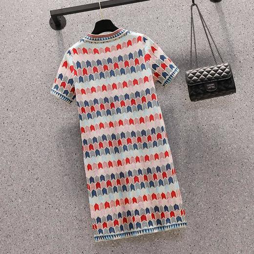 黛唯梵大码女装夏季新款胖妹妹气质甜美法式宽松显瘦遮肚时髦连衣裙 商品图2