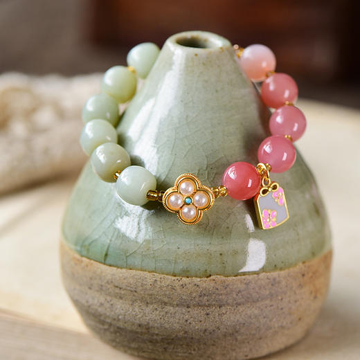 【520专场】珀派霖菲和田玉盐源玛瑙手串 商品图4